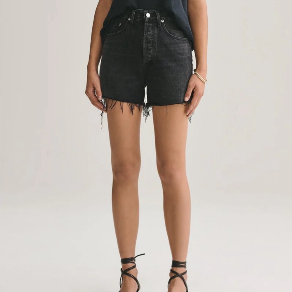 Agolde DEE SUPER HIGH RISE SHORTS black Exhibit 26 NEW